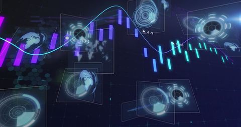 Digital Interface with Graphs and Global Data Visualizations - Download Free Stock Images Pikwizard.com