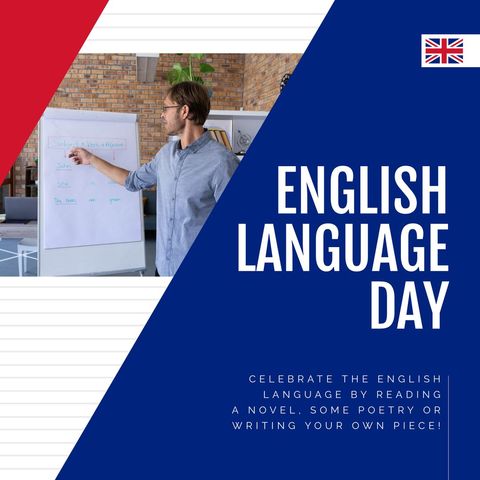 Teacher Enthusiastically Explaining English Concepts on Language Day - Download Free Stock Templates Pikwizard.com