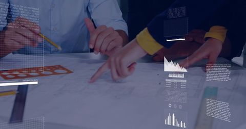Collaborative Business Atmosphere with Digital Finance Data - Download Free Stock Images Pikwizard.com