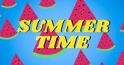 Colorful summer time watermelon background