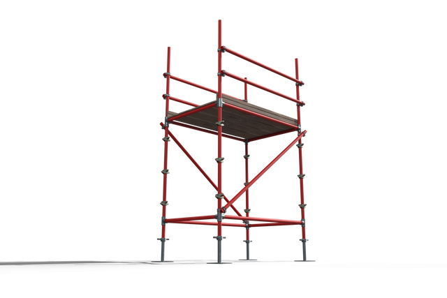 Transparent 3D Scaffold Frame Red Industrial Construction - Download Free Stock Videos Pikwizard.com