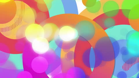 Vibrant Colorful Abstract with Circular Overlays