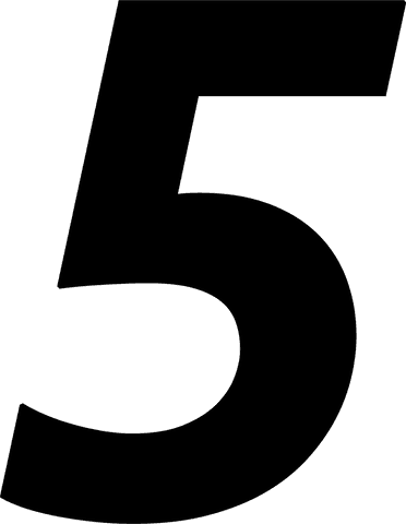 black number 5 transparent background vector illustration - Download Free Stock Videos Pikwizard.com