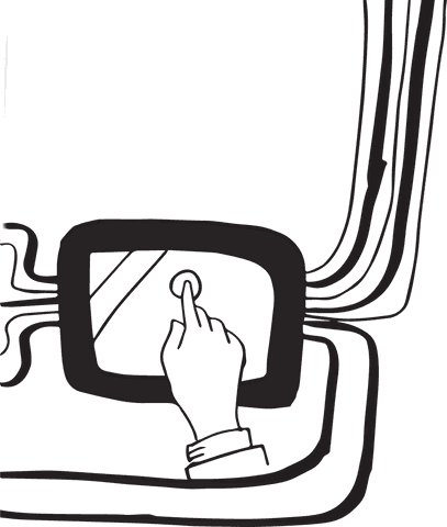 hand with electronic device screen outline on transparent background - Download Free Stock Videos Pikwizard.com
