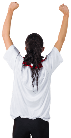 Transparent Enthusiastic Football Fan Cheering in White Shirt