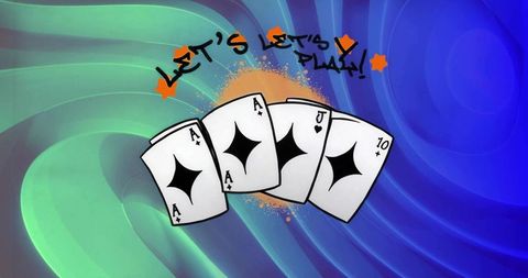 Dynamic urban playing card graffiti design for gaming promotions