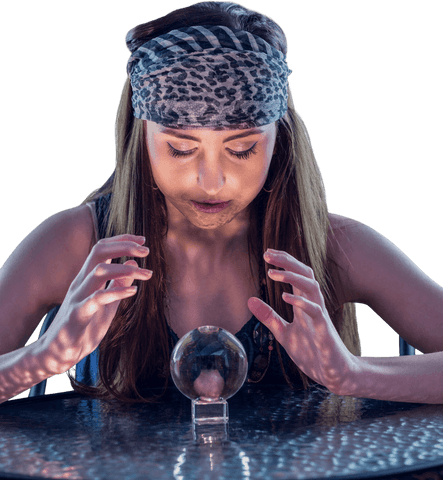 transparent crystal ball gazing young fortune teller - Download Free Stock Videos Pikwizard.com