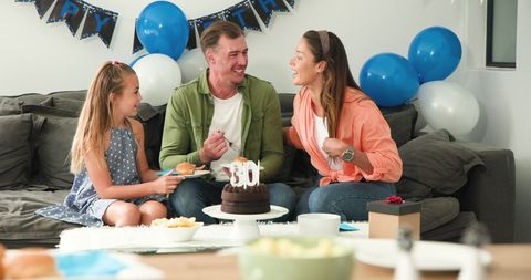 Family Birthday Celebration with Joyful Atmosphere