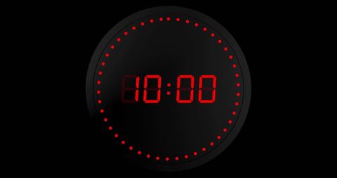 Glowing Red Digital Timer on Dark Background - Download Free Stock Images Pikwizard.com