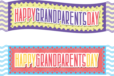 Colorful Transparent Happy Grandparents Day Banners