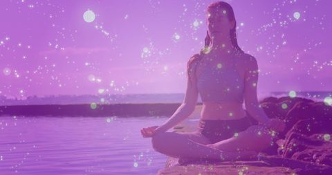 Dreamy Beach Meditation with Sparkling Effect
