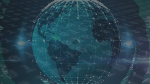 Digital Globe with Data Network