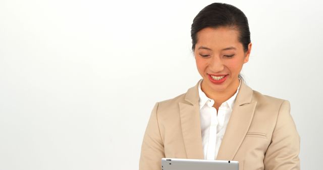 Confident Businesswoman Using Digital Tablet - Download Free Stock Images Pikwizard.com