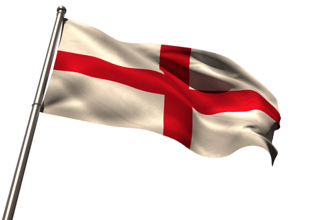 waving transparent england flag on pole with st. george's cross - Download Free Stock Videos Pikwizard.com