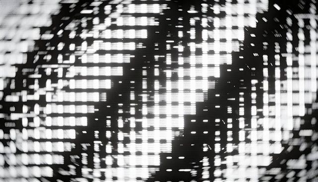 Monochrome led matrix pulsing high-contrast pixel grid abstract digital scanline texture