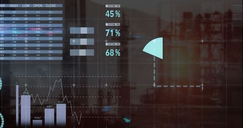 Futuristic Data Analytics Dashboard with Holographic Interface - Download Free Stock Images Pikwizard.com