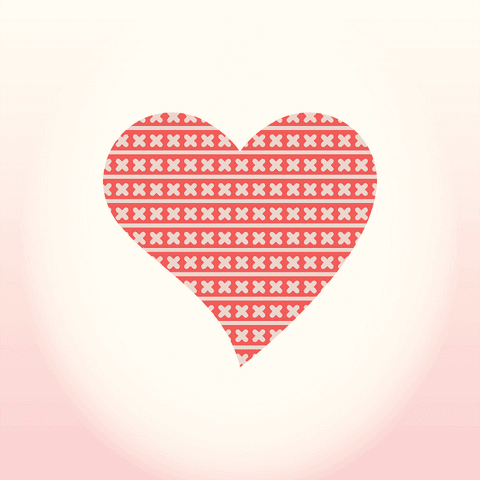 Retro Red Transparent Heart with X Pattern on Light Background - Download Free Stock Videos Pikwizard.com