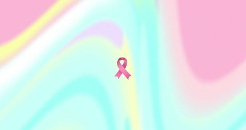 Pink Ribbon on Pastel Waves for Breast Cancer Awareness - Download Free Stock Images Pikwizard.com