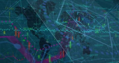 Global Financial Data Processing with Network Visualization - Download Free Stock Images Pikwizard.com