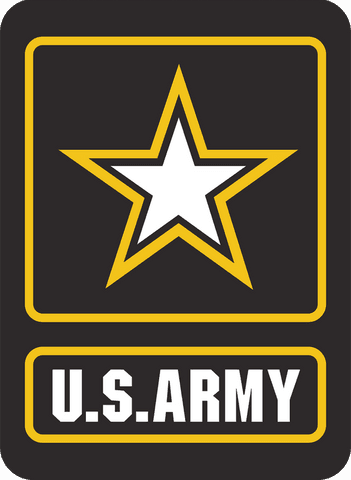 Flat u.s. Army logo with star on transparent background