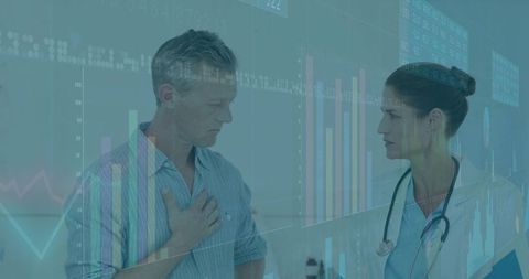 Doctor and Patient Discussion with Digital Financial Overlay