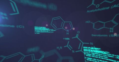 Chemical Structures and Data Streaming in Medical Technology - Download Free Stock Images Pikwizard.com