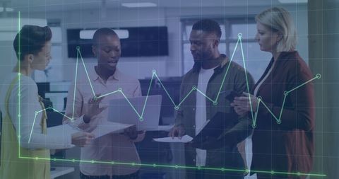 Diverse Colleagues Analyzing Growth Charts in Modern Office - Download Free Stock Images Pikwizard.com