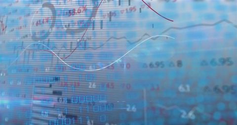 Futuristic Financial Data with Dynamic Rising Graphs - Download Free Stock Images Pikwizard.com