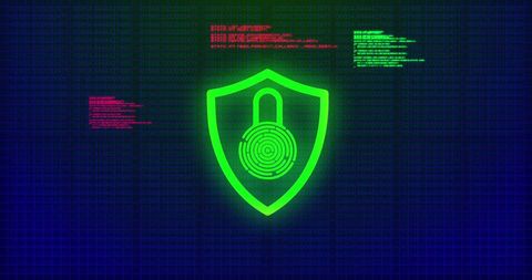 neon digital security interface with glowing padlock icon - Download Free Stock Images Pikwizard.com