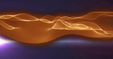 Waves of Orange Light on Purple Background