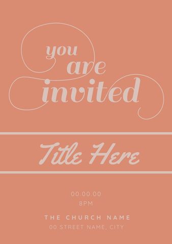 Elegant Invitation Template with Warm Cursive Script - Download Free Stock Templates Pikwizard.com