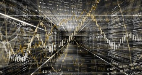 Dynamic Financial Data Processing with Growing Numbers - Download Free Stock Images Pikwizard.com