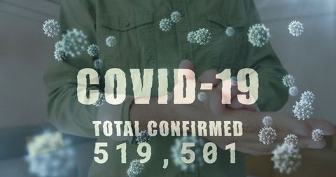 Covid-19 pandemic awareness and safety measures illuminated