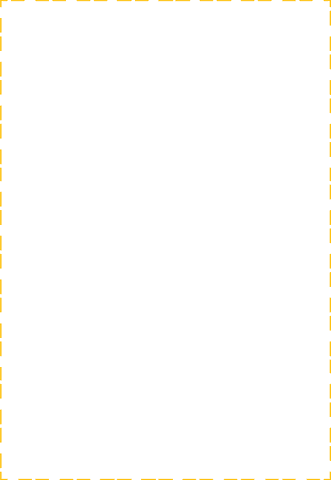 Abstract yellow lined shape on transparent background