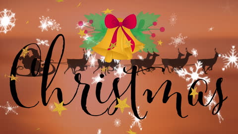Festive Christmas Greeting with Santa and Snow Animation