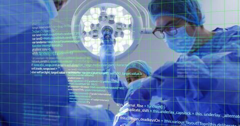 Cyber-Enhanced Surgery: Futuristic Medical Technology Concept