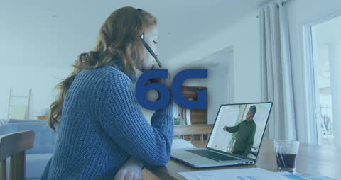 Person Engaging in Video Call Representing Future 6G Technology
