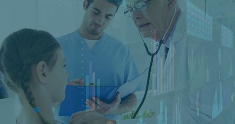 Doctor Conducting Pediatric Examination in Clinical Environment