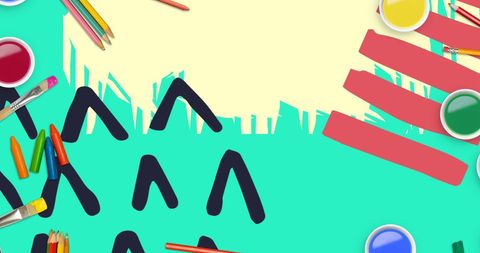 Creative Art Supplies and Colorful Graphics Background - Download Free Stock Images Pikwizard.com