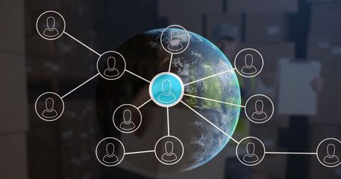 global network concept with digital interface connections - Download Free Stock Images Pikwizard.com