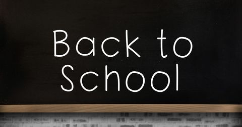 Back to School Message on Chalkboard - Download Free Stock Images Pikwizard.com