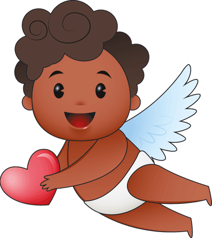 Flying Angel Holding Heart on Transparent Background for Romance Themes - Download Free Stock Videos Pikwizard.com