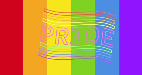 Vibrant Pride Text on Rainbow Stripes Promoting Equality - Download Free Stock Images Pikwizard.com
