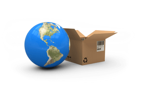 transparent 3d globe with recycled courier box illustration - Download Free Stock Videos Pikwizard.com