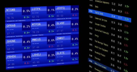 Digital Financial Data Display on Efficient Processing Interface