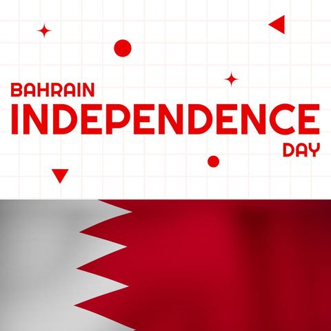bahrain independence day celebration design with flag illustration - Download Free Stock Templates Pikwizard.com