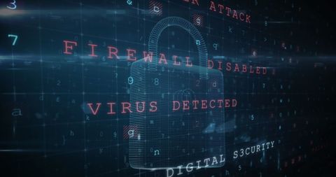 Digital Security and Virus Threat Warning Visual - Download Free Stock Images Pikwizard.com