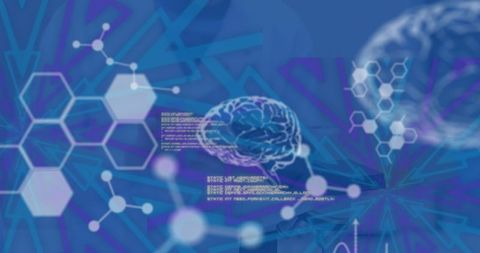 female scientist analyzing digital data and artificial brain - Download Free Stock Images Pikwizard.com