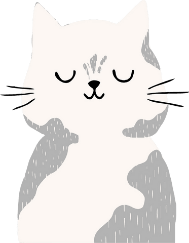 transparent background grey patch cat vector with closed eyes - Download Free Stock Videos Pikwizard.com