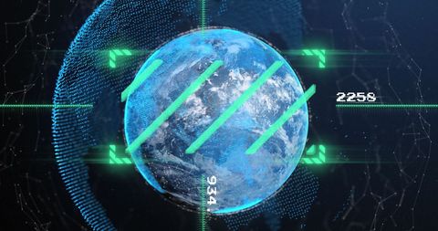High-tech digital globe surveillance with global network